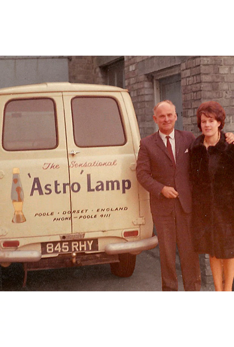 Лава-лампа Mathmos Astro Розовая/Синяя Copper (Воск)