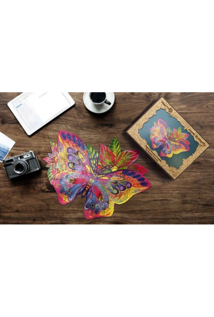 Деревянный пазл Wood Trick «Драгоценная бабочка», 36x28 см