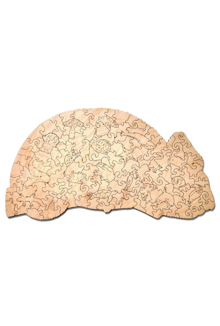 Деревянный пазл Wood Trick «Красочный Хамелеон», 34x30 см