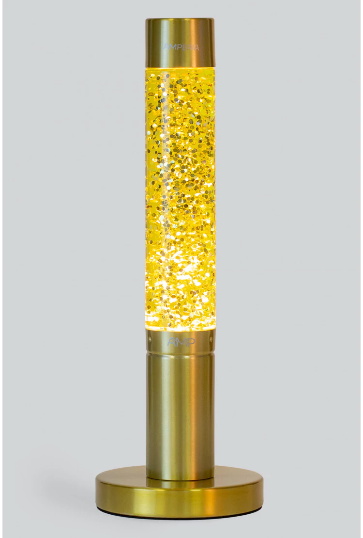 Лава лампа Amperia Slim Gold Сияние (глиттер) (39 см)