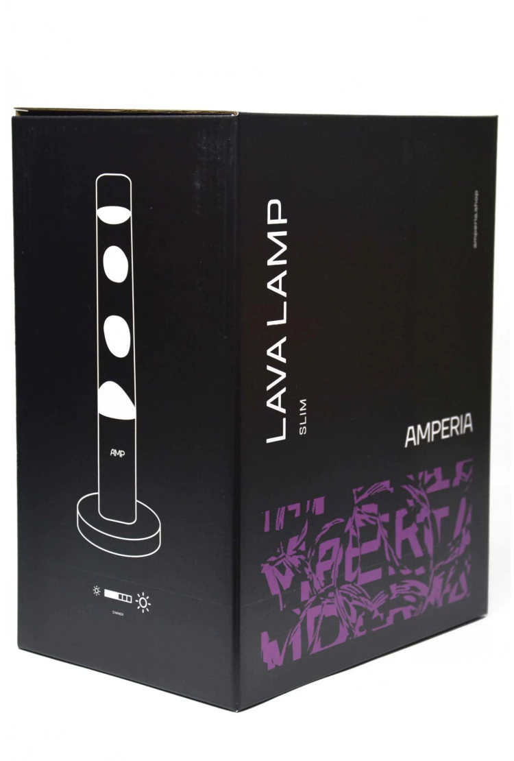 Лава лампа Amperia Slim Gold Сияние (глиттер) (39 см)