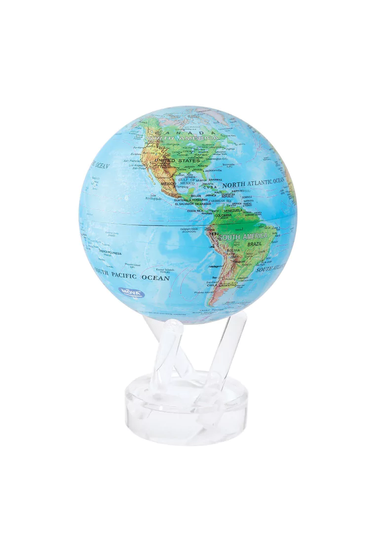 Самовращающийся MOVA GLOBE d12 см с общегеографической картой Мира
