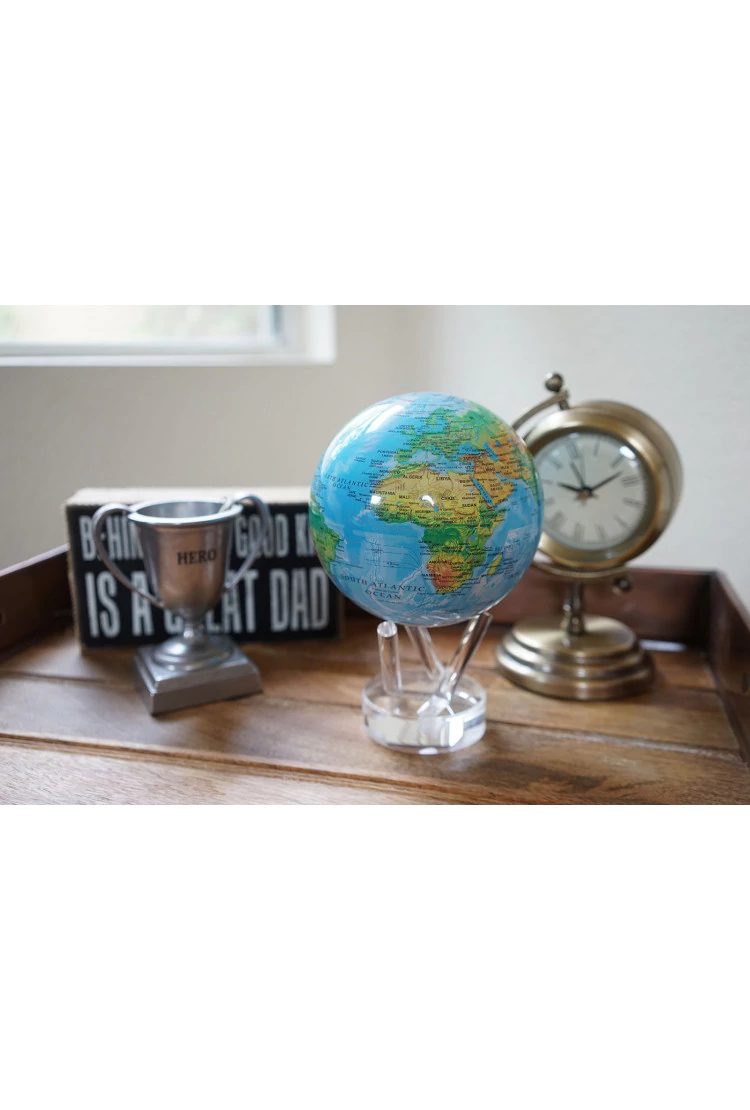 Самовращающийся MOVA GLOBE d12 см с общегеографической картой Мира