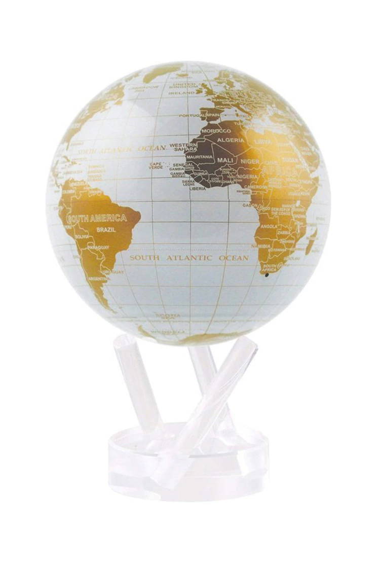 Самовращающийся глобус  MOVA GLOBE d12 см БЕЛОЕ ЗОЛОТО