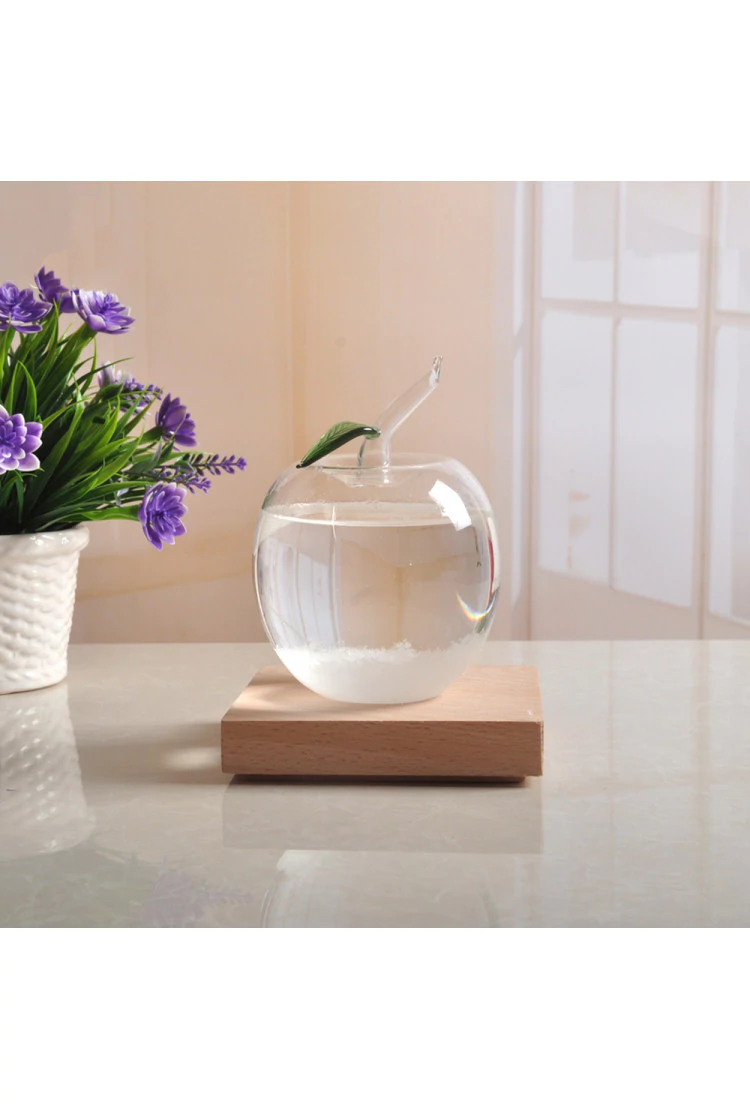 Штормгласс  (Stormglass) яблоко XL с RGB подсветкой и ДУ (14 см)