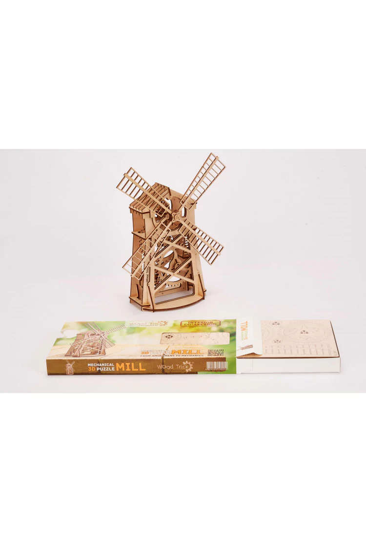 Механический 3D-пазл из дерева Wood Trick Мельница