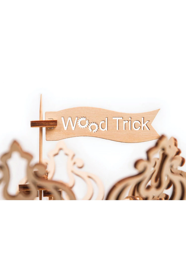 Механический 3D-пазл из дерева Wood Trick Карусель