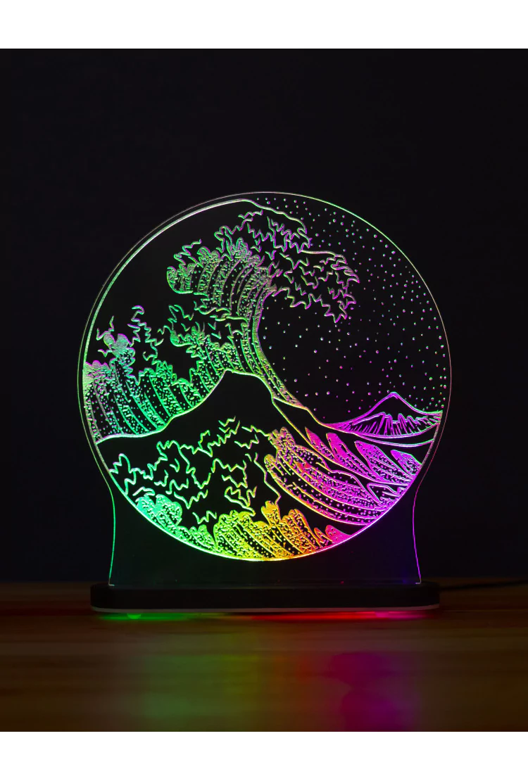 3D светильник Волна (21*20)